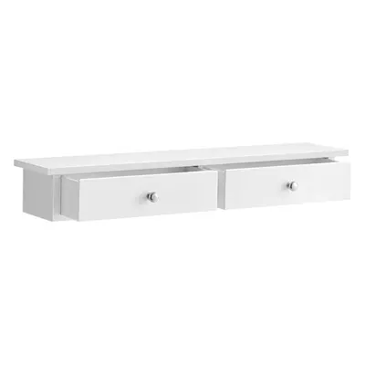 (White) Wall Shelf, Floating Shelf with Drawers, Holds up to kg, x x cm, for Hallway, Living Roo