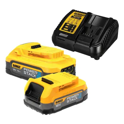 DeWalt DCBP518 18v 5.0ah Powerstack + DCBP034 Compact Twin Pack+ Battery Charger