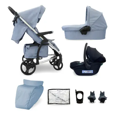 MB200i 3-in-1 Travel System with i-Size Car Seat - Blue Plaid