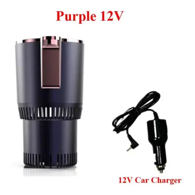 (as the picture, 12V purple) 12v Car 24v Truck Heating And Cooling Cup Warmer Cooler Smart Cup M