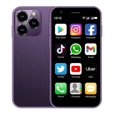 (purple, 3GB RAM 32GB ROM) Soyes Xs16 Mini 4g Smartphone Dual Sim 3.0inch Android 10.0 Mobile Ph