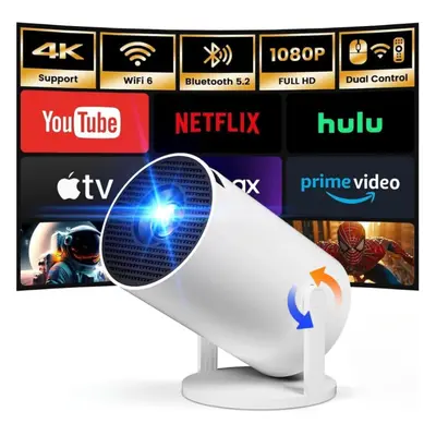 4K 1080P Support Portable Projector Rotatable 130'' Screen Movie Projector Auto Keystone Compati