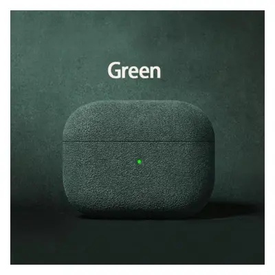 (green, Airpods 3rd generation) For Apple Airpods Pro Case Italian Alcantara Luxury Leather Prot