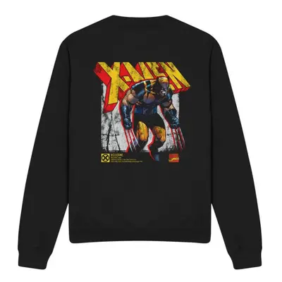 (M, Black) Marvel Unisex Adult X-Men Wolverine Infographic Sweatshirt