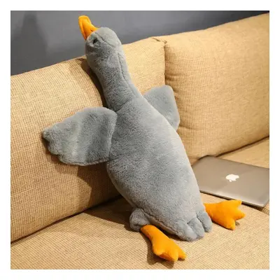 (grey, 130cm) 50-190cm Cute Big White Goose Plush Toy Kawaii Huge Duck Sleep Pillow Cushion Soft