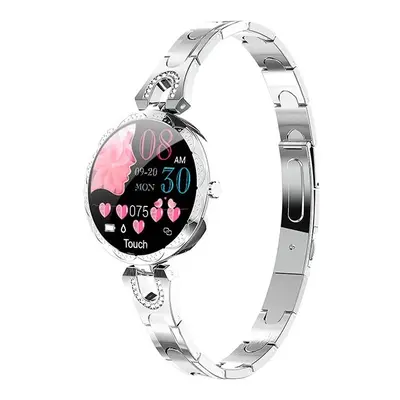 (Silver) PLUMZONG Fashion Women's Smart Watch Waterproof Wearable Device Heart