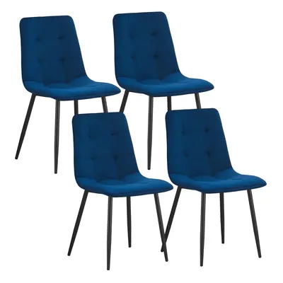 (Check , Navy ) Set of Milian Velvet Dining Chair colours in stock Special Promotion!