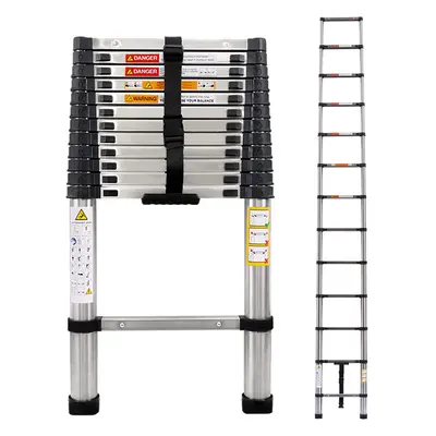 (3.8M without Roof Hooks) Telescopic Extendable Ladder 2.6M 3.2M 3.8M 4.4M 5M 6.2M Telescopicing