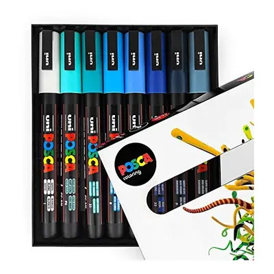 POSCA - PC-3M Art Paint Markers - Set of - In Gift Box - Ocean Tones