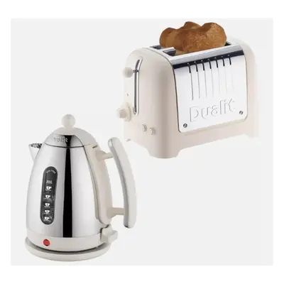 Dualit Lite Kettle & Slice Toaster Kitchen Set (Canvas White Trim)