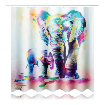 (A) 3D Shower Curtain Digital Printing Waterproof Polyester for Bathroom