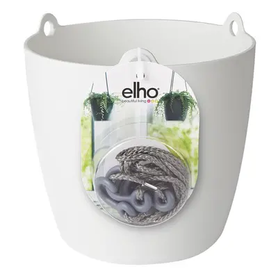 Elho brussels hanging basket 18cm flowerpot - white