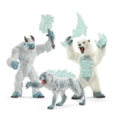 Schleich Eldrador Creatures Monster Toys 3-Piece Gift Set Including Ice Monster Ice Tiger and Bl