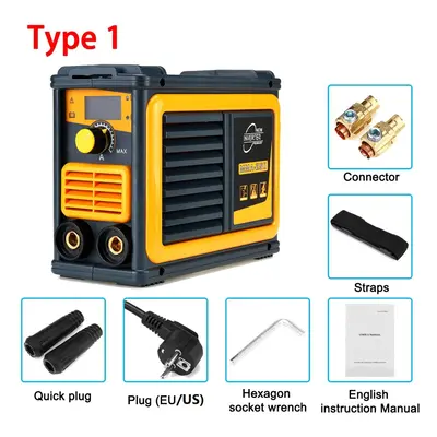 (EU Plug, Type 1) 220V 250A Handheld Electric Welder MMA Inverter ARC IGBT Welding Machine Tool