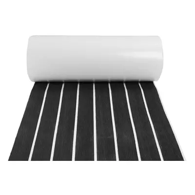 (Black with White Lines) 2400x450x5mm Marine Boat Flooring EVA Foam Yacht Teak Decking Sheet Car