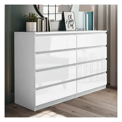 ((8 Drawers Chest White)) Chest Of Drawers Bedroom Furniture Storage Bedside to Drawers