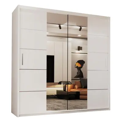 (White, 150) Dubna Double Mirror Sliding Door Wardrobe