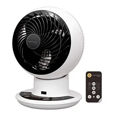 Iris Ohyama Woozoo, Very powerful, silent desk fan / table fan, 25W, White [UK model], 29.0 cm*2