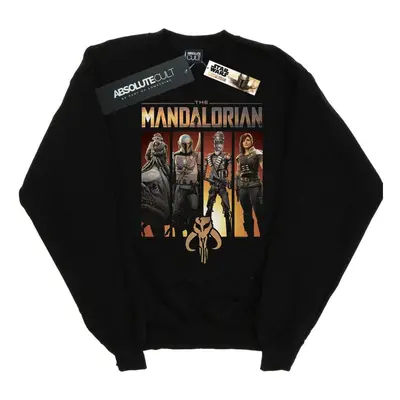 (4XL, Black) Star Wars Mens The Mandalorian Character Lineup Sweatshirt