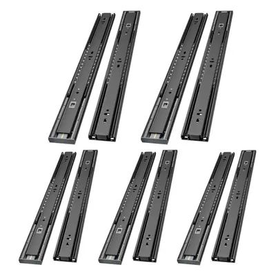 (18inch(450mm), Soft Close 5Pairs) Pairs Soft Close Drawer Guide Slides450mm Heavy Duty 45kg Loa