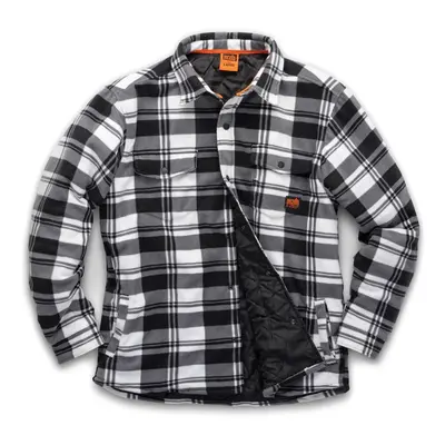 (XXL, Black/White) Scruffs Mens Checked Padded Shirt