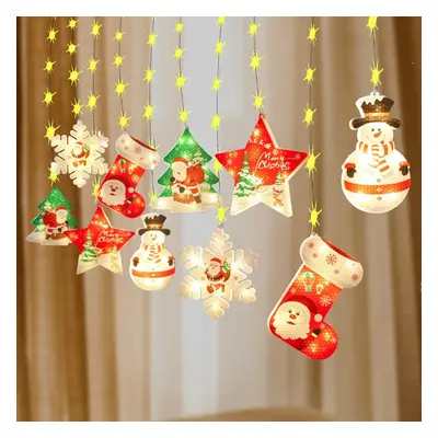 Christmas Window Lights,Christma Window Curtain Lights,[Upgraded Version]LED Hanging Christmas C