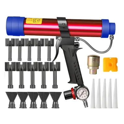 Adjustable Pneumatic Glass Glue Gun Air Rubber Gun Tool 310ml Hard Glue Sealant Applicator Caulk