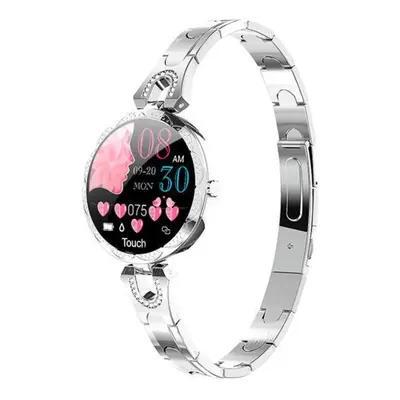 (silver, 1*charger) Fashion Women&apos;s Smart Watch Waterproof Wearable Device Heart Rate Blood