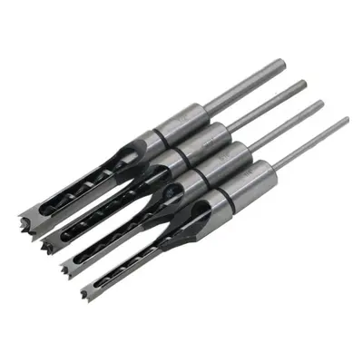 (black, pcs) Pcs Diy Woodworking Tool Mortising Chisel Set Square Hole Extended Drill Woodworkin