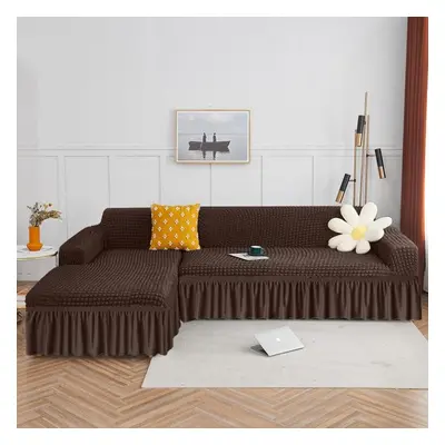 (brown, Part BB 90-130cm) Seekers Skirt Sofa Cover -shaped Plain Striped Pattern Sofa Cover Livi