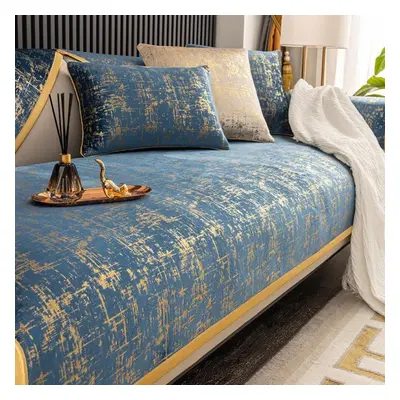 (blue, 110*160) Simple Sofa Cushion Four Seasons Universal Cushion Non-slip Sofa Cover Cover Ful