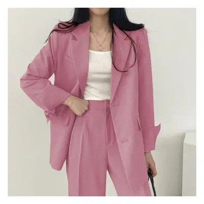 (lavender purple, M) Fall Fashion Long Sleeve Blazer Pant Sets Blazers Women Casual Womens Piece