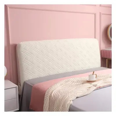 (cream, W190 x H70cm) Nordic Grid Bed Headboard Cover All Inclusive Bedside Bed Head Cover Warm 