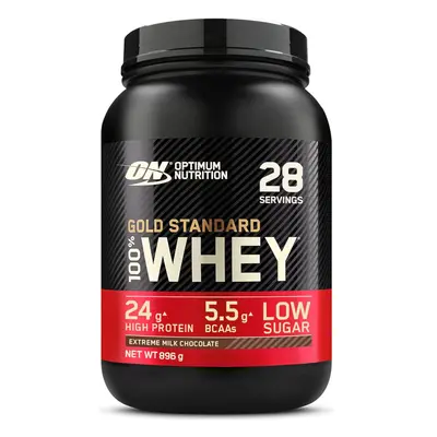 (Extreme Milk Chocolate) Optimum Nutrition Gold Standard 100% Whey Muscle Building and Recovery 