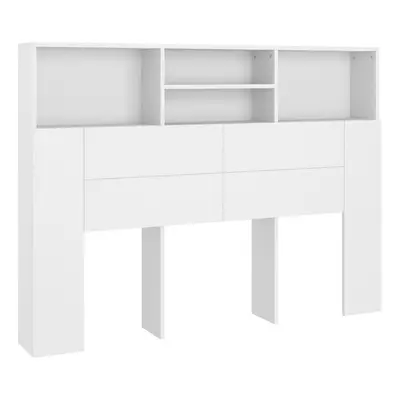 (white) vidaXL Headboard Cabinet Bed Headboard Home Indoor Furniture Multi Colours