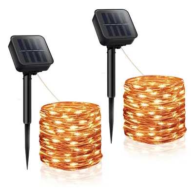 Pack of Outdoor Solar LED String Lights Waterproof