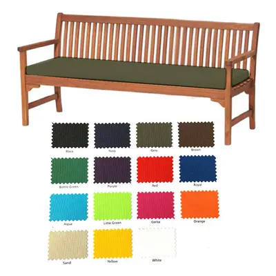 (Grey Seater) Garden Outdoor Waterproof Seater Bench Pad Cushion