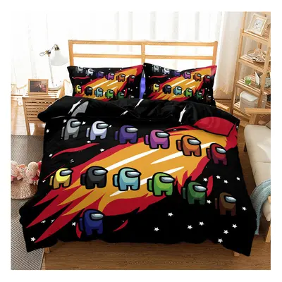 (Style 02, Double) Among us Bedding Single Double Duvet Cover UK