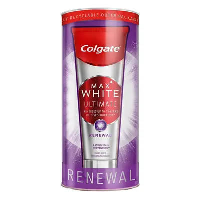 Colgate Max White Ultimate Renewal Toothpaste ml, Teeth Whitening and Lasting Stain Prevention F