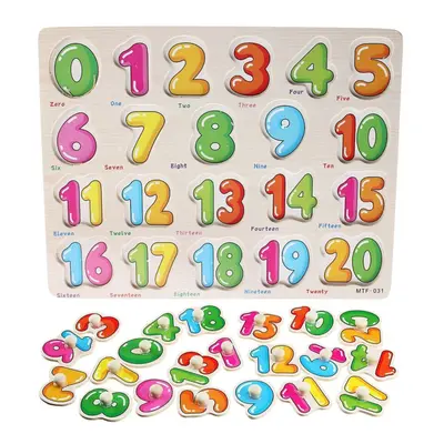 () Colorful Wooden Alphabet/Math/Number Jigsaw Puzzle Toy Intelligence Early Education Toys