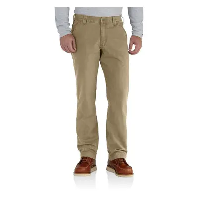 Carhartt mens Rugged Flex Relaxed Fit Canvas Work Pants Dark Khaki 33W x 30L US