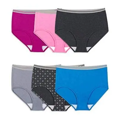 Fruit of the Loom womens Fit for Me Plus Size Underwear Brief - Cotton Assorted US