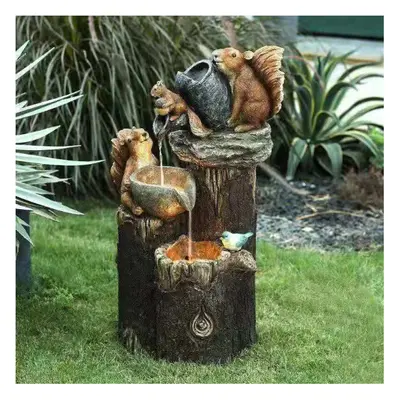 Squirrel solar water courtyard decoration simulation pool creative landscape garden decoration