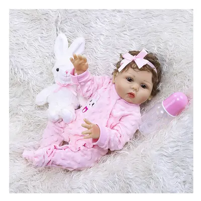 Washable 18" Reborn Baby Dolls Full Body Silicone Vinyl Realistic Girl Bath Doll