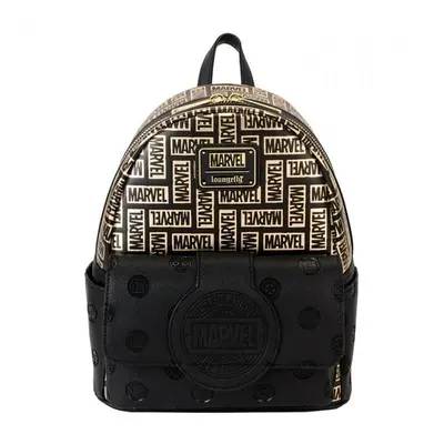 Marvel Marvel 85th Anniversary Golden Logo Mini Backpack by Loungefly - Gold & Black