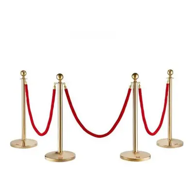 Vevor QTGLZJSBXGKT8MRTBV0 ft. Crowd Control Stanchion Post with Velvet Rope - Pack of