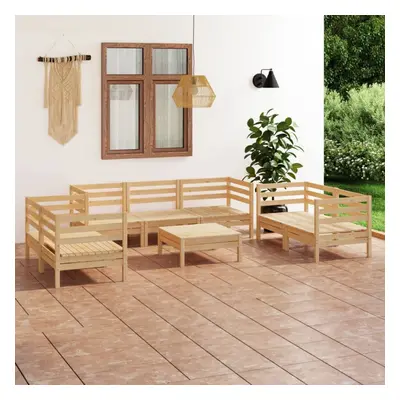 vidaXL Solid Pinewood Garden Lounge Set Piece Outdoor Seating Sectional Sofa