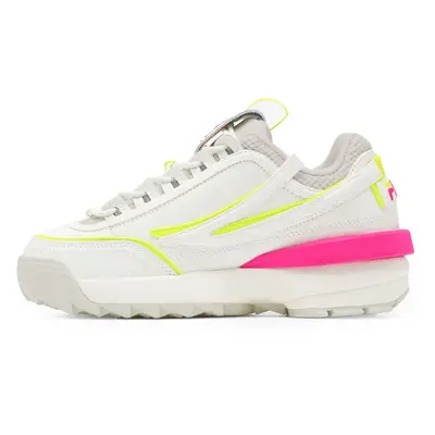 Fila Womens Disruptor II Premium Sneakers Snow WhiteWhite SandPink glo