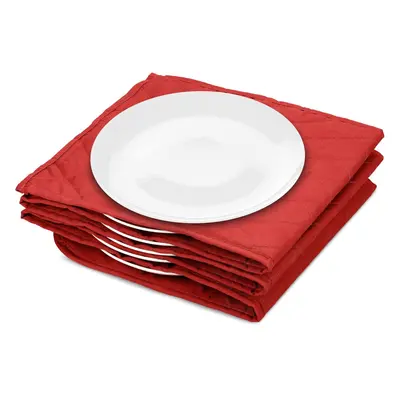 (Bordeaux) Electric Plate Warmer - Plate Blanket Heater Pockets for Warming Dinner Plates to Deg