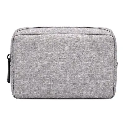 (Grey, S) Small Travel Cable Organizer Bag Electronics Organizer Electronic Accessories Case for